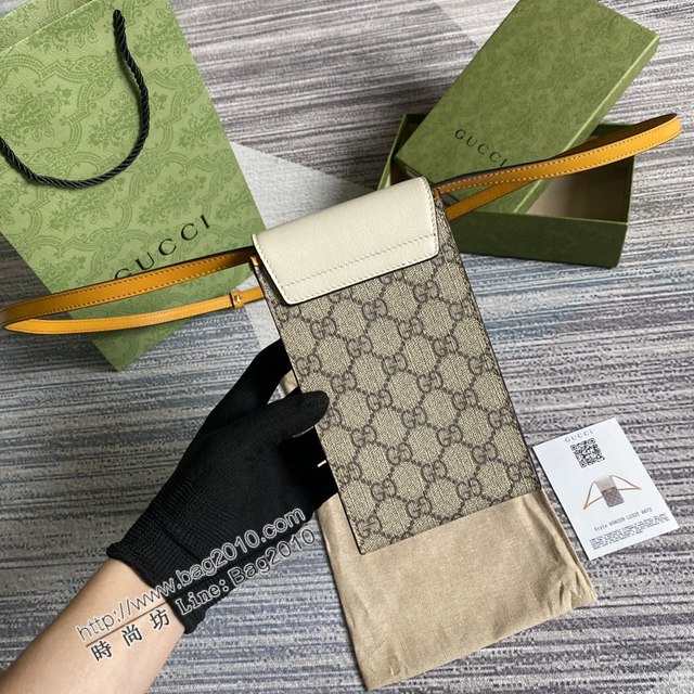 Gucci新款包包 古馳原廠牛皮G花面料三合一小挎包 Gucci經典之王系列鎖扣手機包 658229  ydg3292